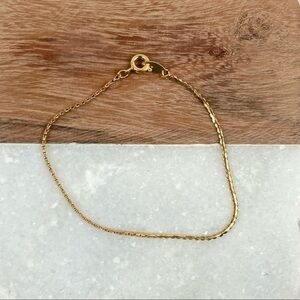 Handcrafted Bracelet Vintage 1990s Gold Tone